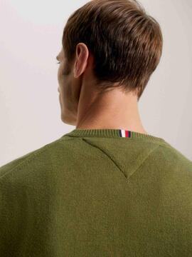 JERSEY CUELLO REDONDO PIMA COTTON CASHMERE VERDE CAQUI