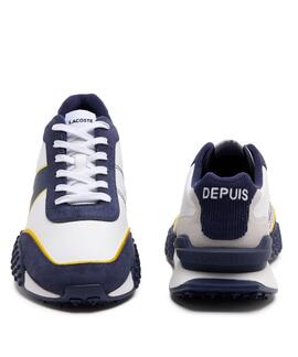 ZAPATILLAS LACOSTE L-SPIN DELUXE BLANCAS Y AZUL MARINO