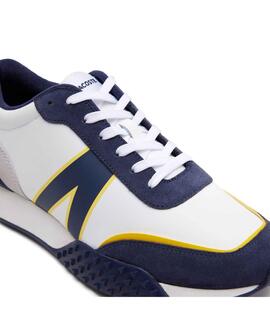 ZAPATILLAS LACOSTE L-SPIN DELUXE BLANCAS Y AZUL MARINO