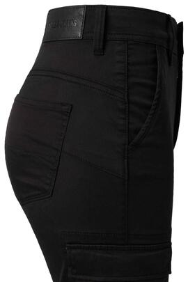 PANTALÓN CARGO FAITH PUSH IN CROPPED SKINNY FIT NEGRO