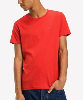 TJM BASIC CN KNIT SLIM FIT S/S 16 ROJO