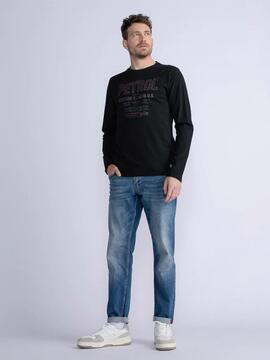 CAMISETA MANGA LARGA ARTWORK REGULAR FIT NEGRA