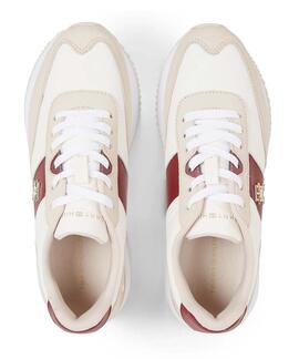ZAPATILLAS DE RUNNING TH ELEVATED EN PIEL BEIGE