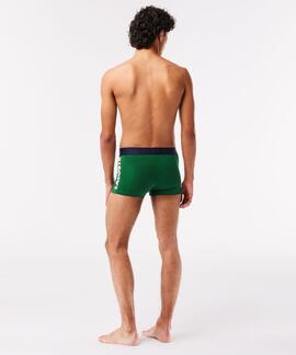 BOXERS 3 PACK TRUNK COTTON STRETCH BLANCO, VERDE Y MARINO