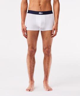 BOXERS 3 PACK TRUNK COTTON STRETCH BLANCO, VERDE Y MARINO