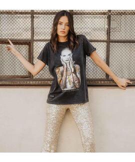 CAMISETA UNISEX SINEAD NEGRO DESGASTADO