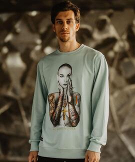 SUDADERA UNISEX SINEAD VERDE AGUA