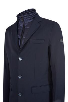 ABRIGO DE HOMBRE TEJIDO TÉCNICO IMPERMEABLE AZUL M