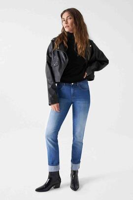 PANTALÓN VAQUERO SECRET SLIM HIGH RISE PUSH IN SOFT TOUCH