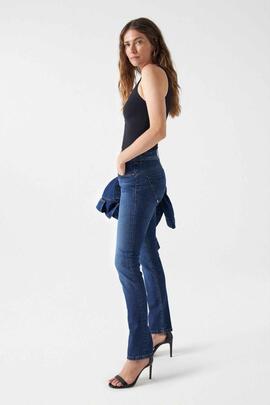 PANTALÓN VAQUERO SECRET SLIM HIGH RISE PUSH IN MEDIUM WASH