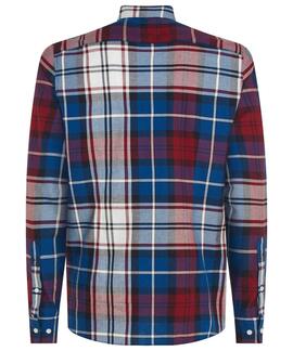 CAMISA TOMMY OXFORD TARTAN SLIM FIT DEEP INDIGO