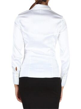 CAMISA DE SATÉN FERNANDA CORSET SLIM FIT PURE WHITE