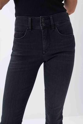 PANTALÓN VAQUERO SECRET SKINNY FIT HIGH RISE DENIM NEGRO