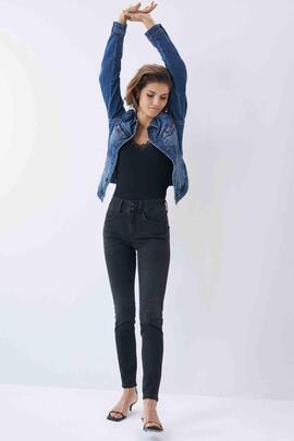 PANTALÓN VAQUERO SECRET SKINNY FIT HIGH RISE DENIM NEGRO