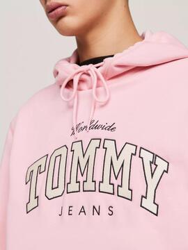 SUDADERA NY VARSITY REGULAR FIT ROSA
