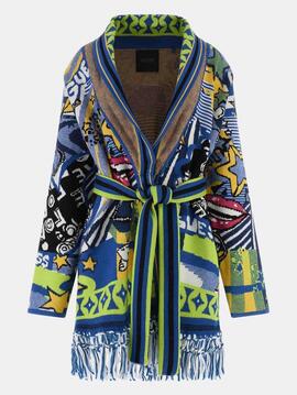 CHAQUETA DE PUNTO HEIDI CON ESTAMPADO JACQUARD MULTICOLOR