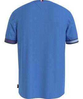 CAMISETA FLAG CUFF REGULAR FIT AZUL