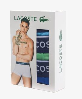 3 PACK TRUNKS BOXERS COTTON STRETCH CELESTE, VERDE Y AZUL