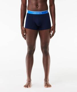BOXERS 3 PACK TRUNK COTTON STRETCH AZUL MARINO