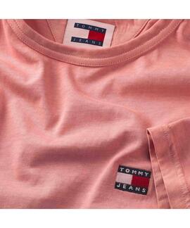 CAMISETA WASHED BADGE REGULAR FIT ROSA