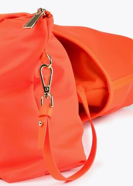 BOLSO SHOPPER NYLON FLUOR NARANJA