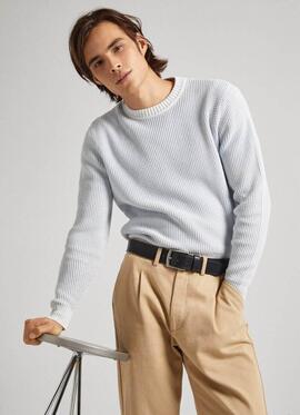JERSEY DE PUNTO MAXWELL REGULAR FIT CELESTE