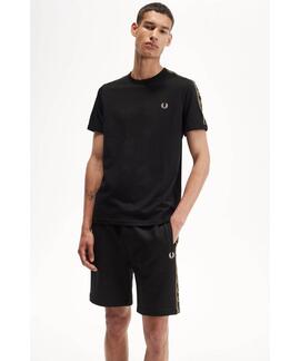 CAMISETA CONTRAST TAPE RINGER BLACK / WARM