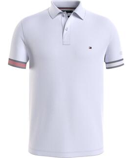 POLO FLAG CUFF SLIM FIT BLANCO