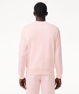 SUDADERA JOGGER LACOSTE EN ALGODÓN CEPILLADO ROSA