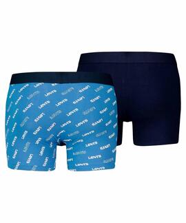 BOXER LEVI'S® MEN LOGO AOP BOXER BRIEF 2 PACK BLUE COMBO
