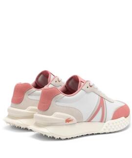 ZAPATILLAS LACOSTE L-SPIN DELUXE BLANCO, BEIGE Y ROSA