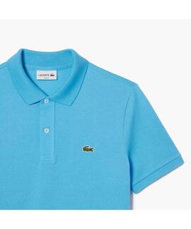 POLO LACOSTE SLIM FIT IY3 AZUL TURQUESA