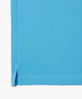 POLO LACOSTE SLIM FIT IY3 AZUL TURQUESA