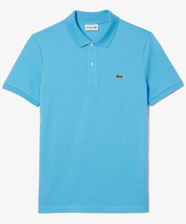 POLO LACOSTE SLIM FIT IY3 AZUL TURQUESA