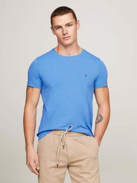CAMISETA STRETCH SLIM FIT AZUL