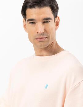 SUDADERA LAVADO LOGO BÁSICO ROSA