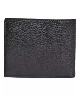 CARTERA DE PIEL PLEGABLE TH CENTRAL NEGRA CON MONEDERO