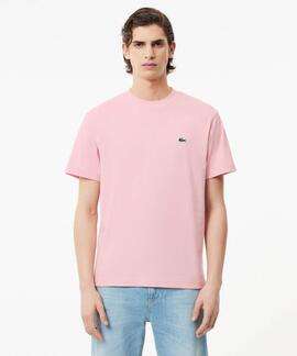 CAMISETA BÁSICA DE CORTE CLÁSICO REGULAR FIT ROSA