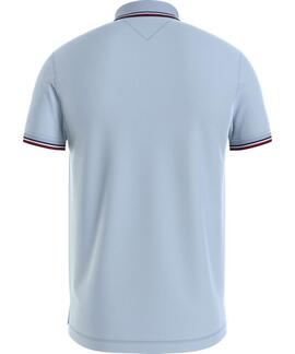 POLO 1985 RWB TIPPED SLIM FIT CELESTE