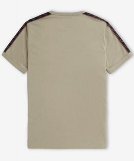 CAMISETA CONTRAST TAPE RINGER BEIGE