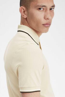POLO TWIN TIPPED M3600 U87 OATMEAL / ECRU / BLACK