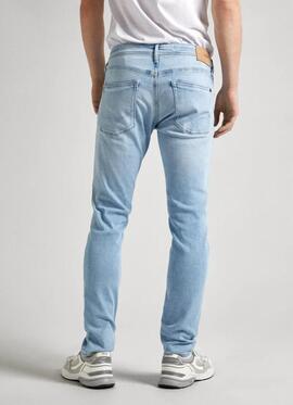PANTALÓN VAQUERO TAPERED JEANS STANLEY PF3 DENIM AZUL CLARO