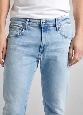 PANTALÓN VAQUERO TAPERED JEANS STANLEY PF3 DENIM AZUL CLARO