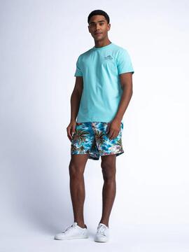 BAÑADOR CORTO TROPICAL FLORIDIAN PETROL BLUE