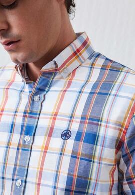 CAMISA SLIM FIT CUADROS MULTICOLOR