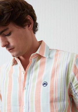 CAMISA POLERA SLIM FIT RAYAS MULTICOLOR