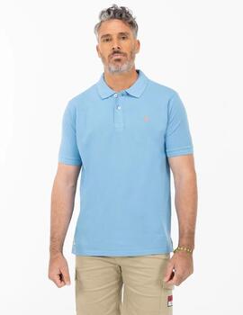 POLO BASIC LOGO AZUL BEBÉ