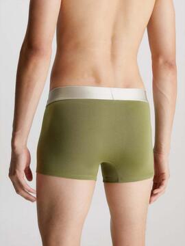 BOXER TRUNK 3 PACK STELL COTTON VERDE, FUCSIA Y GRIS