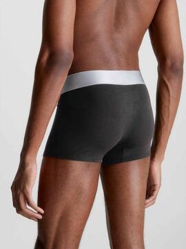 BOXER TRUNK 3 PACK STEEL COTTON NEGRO