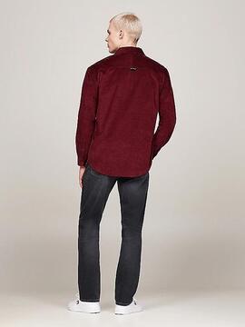 CAMISA DE PANA RELAXED FIT DEEP ROUGE